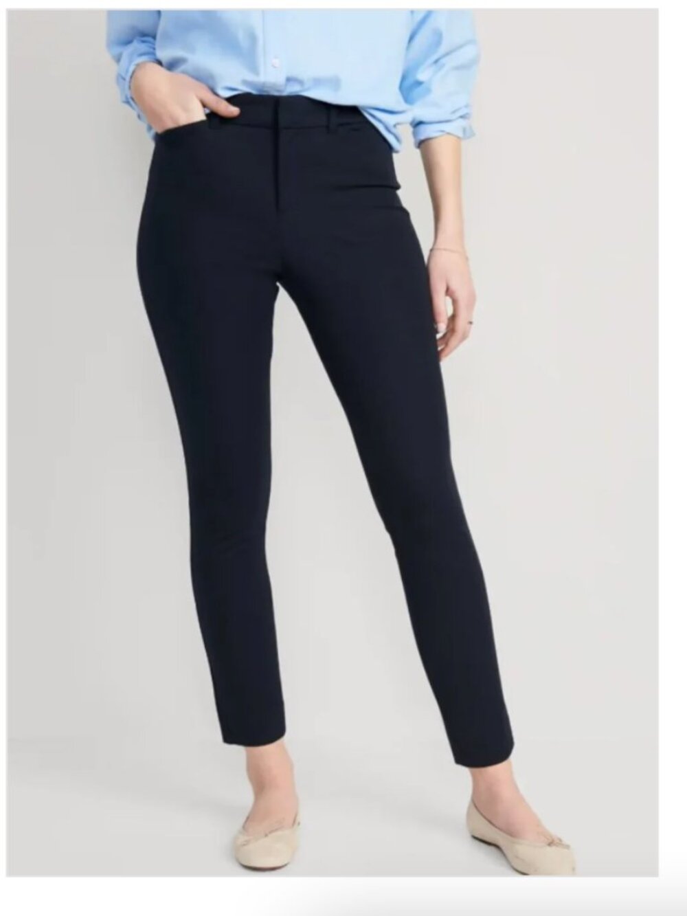 Old Navy Navy Blue Straight Leg Pixie Pants 2